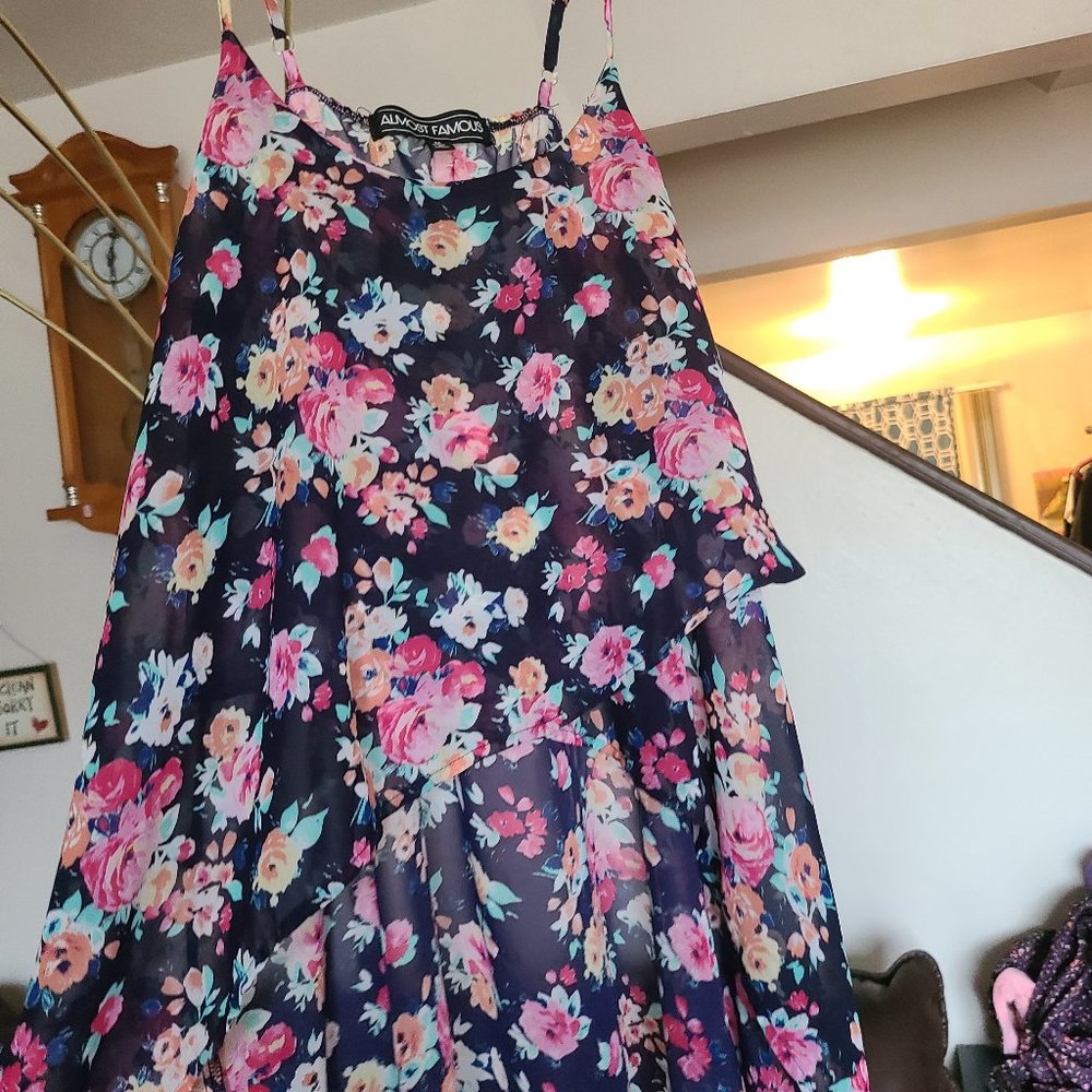 Almost famous floral train tank top